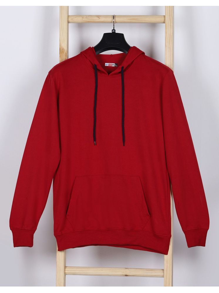     			INKKR Cotton Hooded Men's Sweatshirt - Red ( Pack of 1 )