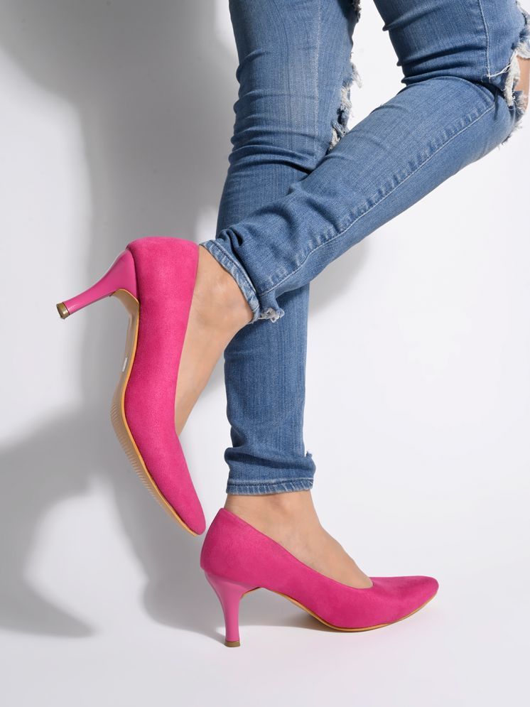     			Stylestry Pink Women's Pumps Heels