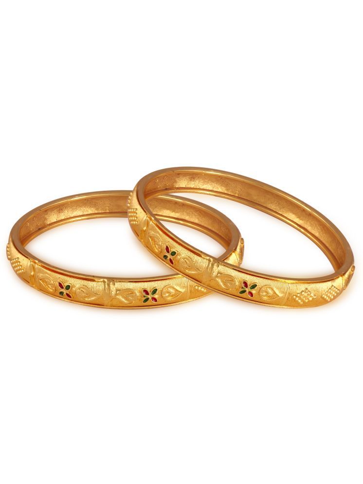     			VIVASTRI Gold Bangle ( Pack of 2 )