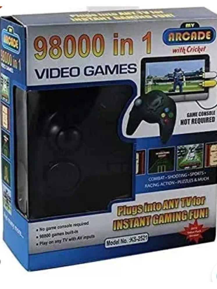     			1699Y- YESKART Toys Plastic 98000 in 1 Built-in Video Games - Plugs Into Any TV for Instant Gaming, Requires No Expensive Game Console,  Black