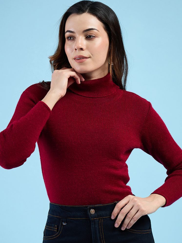     			Clapton Pure Wool High Neck Women's Skivvy - Maroon ( )