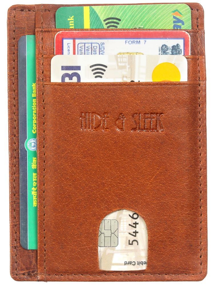     			Hide&Sleek Leather Unisex Card Holder ( Pack of 1 )