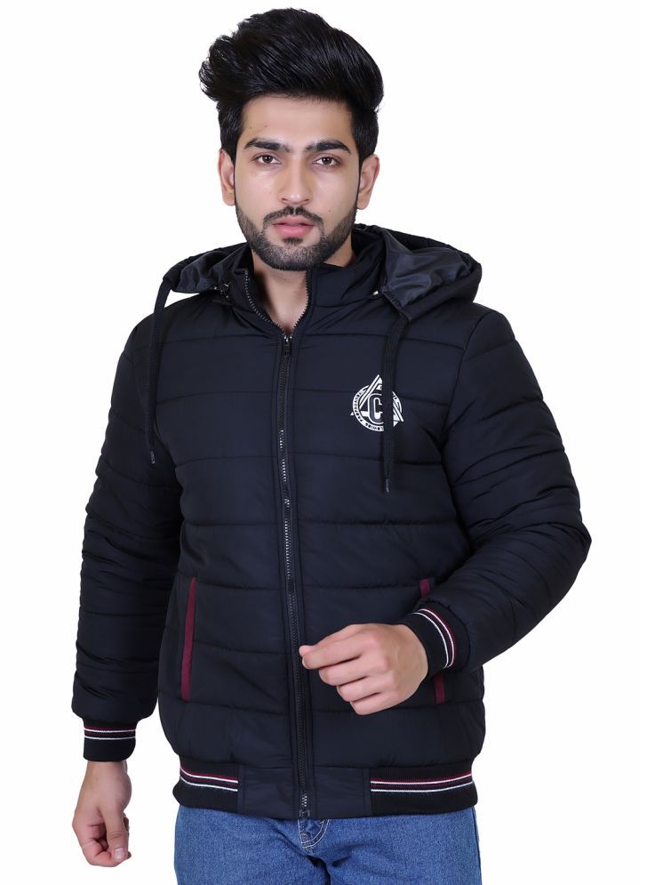     			IF-INDIAN FORT Nylon Men's Quilted & Bomber Jacket - Black ( Pack of 1 )