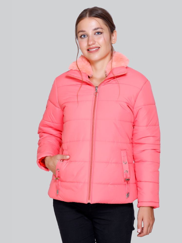     			IF-INDIAN FORT - Nylon Pink Quilted/Padded Jackets Pack of 1