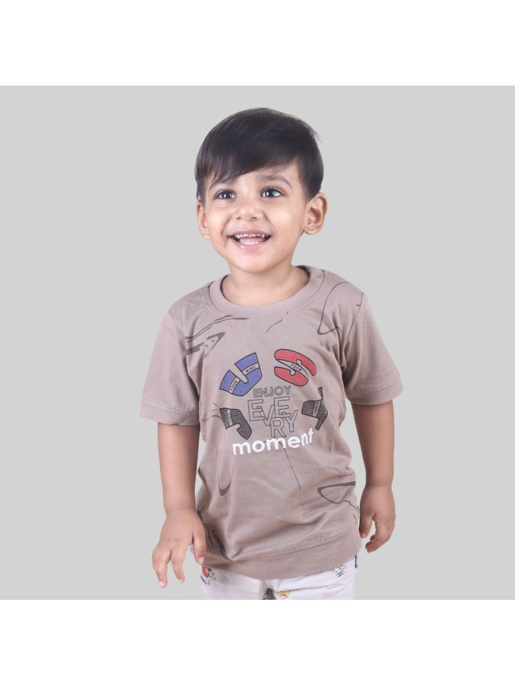     			Kidzee Kingdom Pack of 1 Boys Cotton T-Shirt ( Dark Grey )