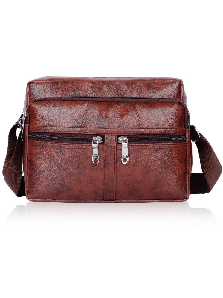     			Raylan Brown Solid Messenger Bag