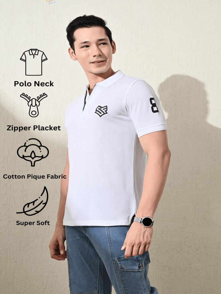     			STARFOX Cotton Regular Fit Solid Half Sleeves Men's Polo T Shirt - White ( Pack of 1 )