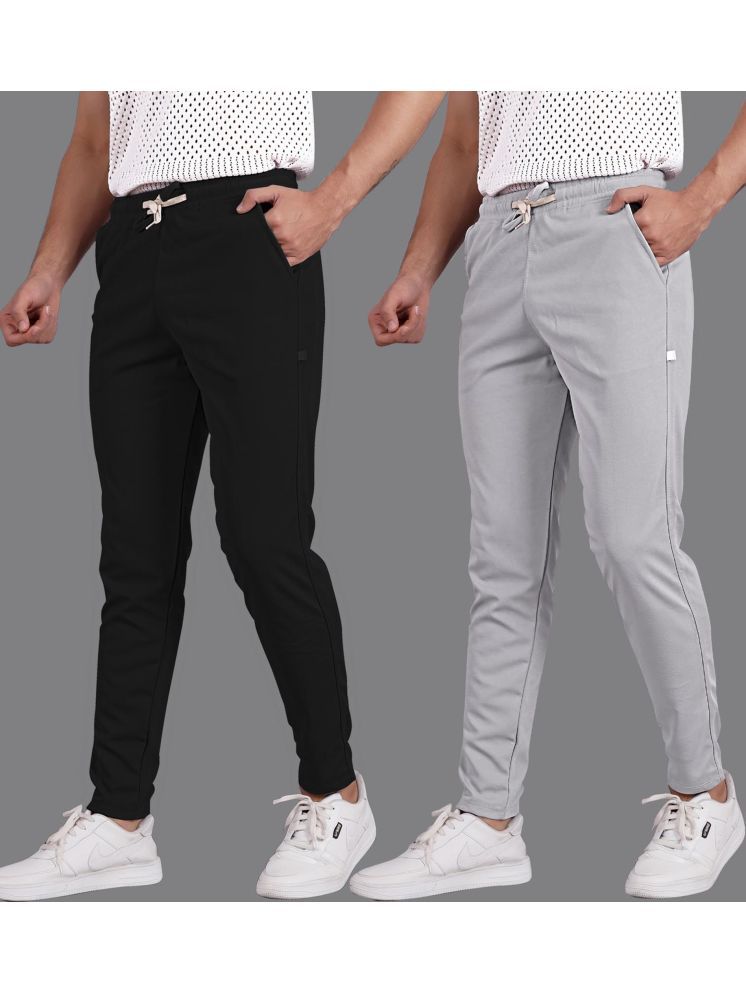     			Septem Light Grey Cotton Blend Men's Sports Trackpants ( Pack of 2 )