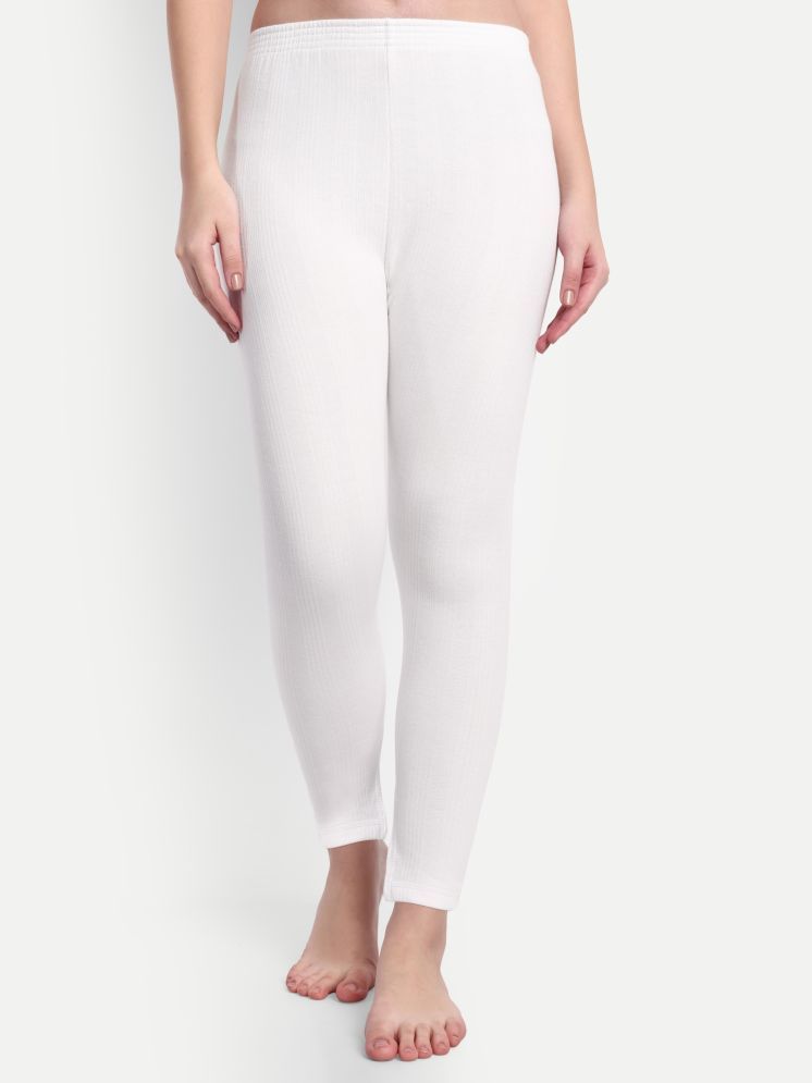     			Zeffit Cotton Blend Thermal Bottoms - White Pack of 1