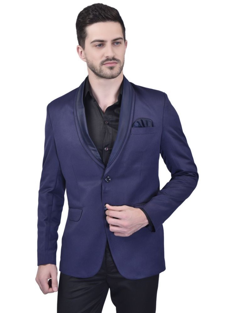     			roundfeet Cotton Men's Blazer - Blue ( Pack of 1 )