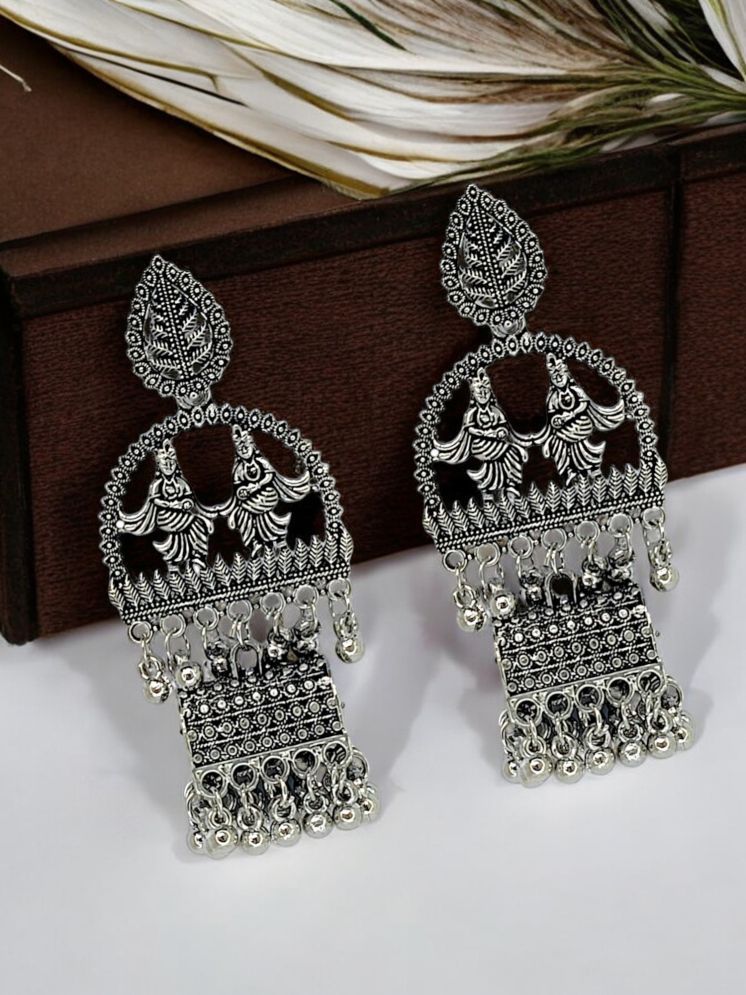     			9blings Silver Jhumki Earrings ( Pack of 1 )