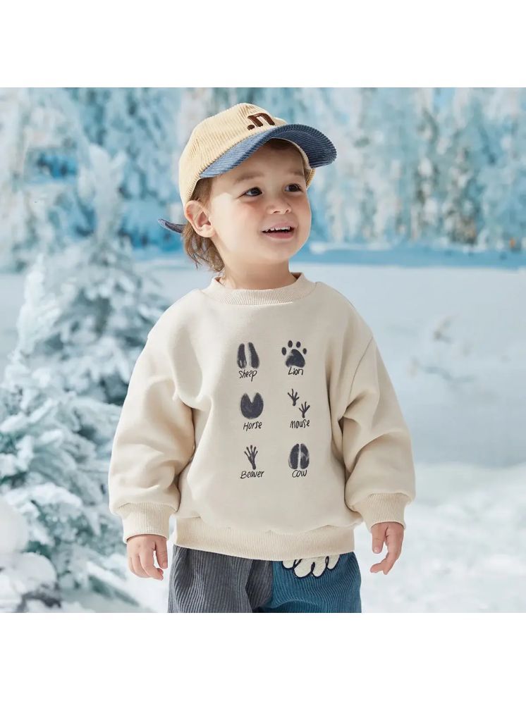     			COTTBRAY Beige Fleece Boys Sweatshirt ( Pack of 1 )