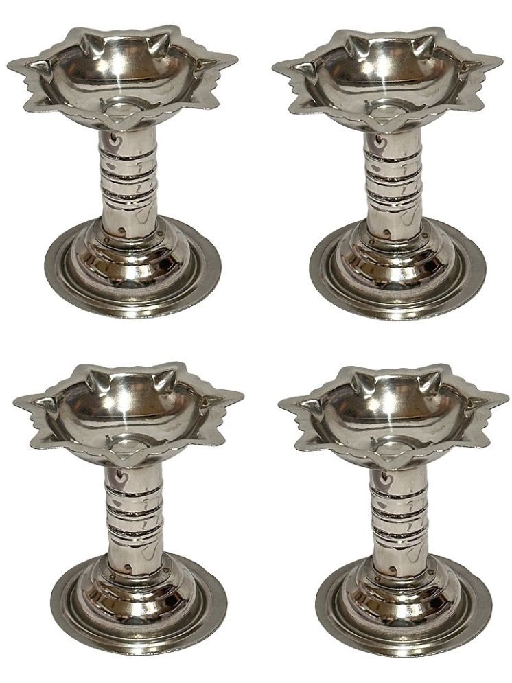     			Dynore Steel Akhand Diya - Pack of 4