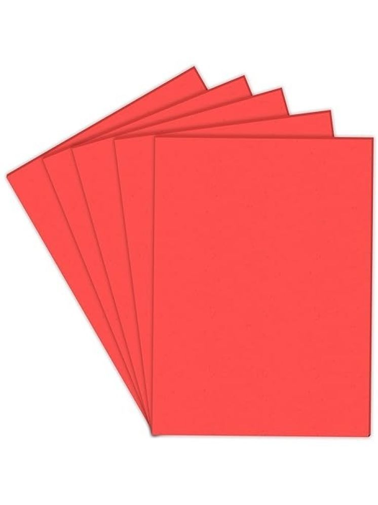     			ECLET 40 pcs RED Color Sheets Copy Printing Papers/Art and Craft Paper Double Sided Colored Origami Folding School, Office Stationery