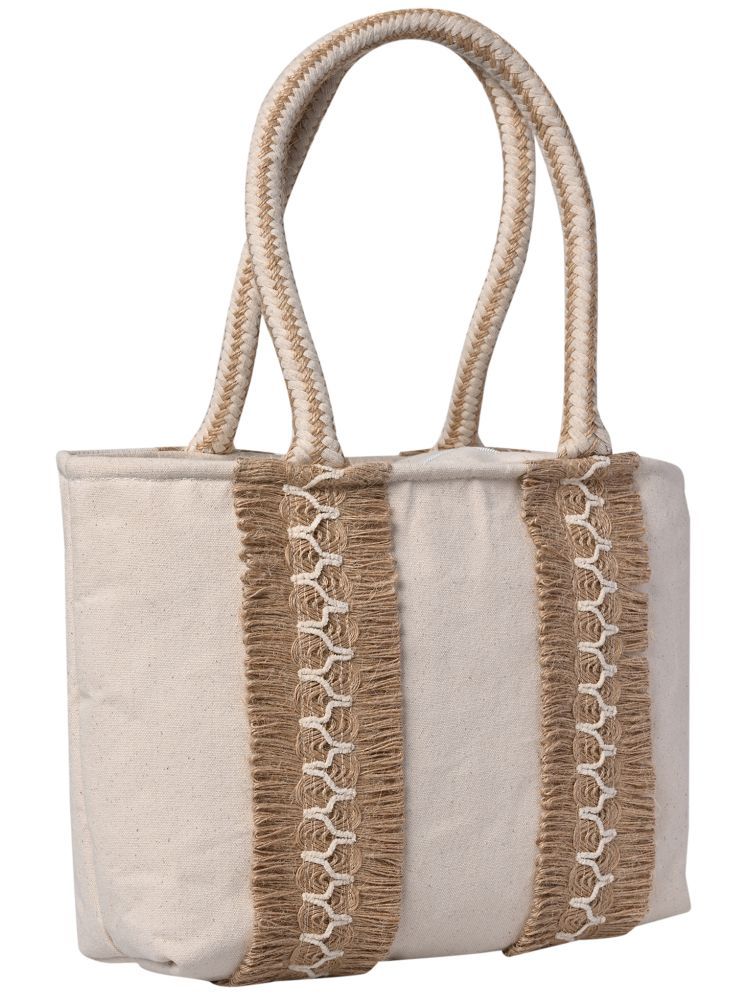     			ENSAC Beige Cotton Tote Bag