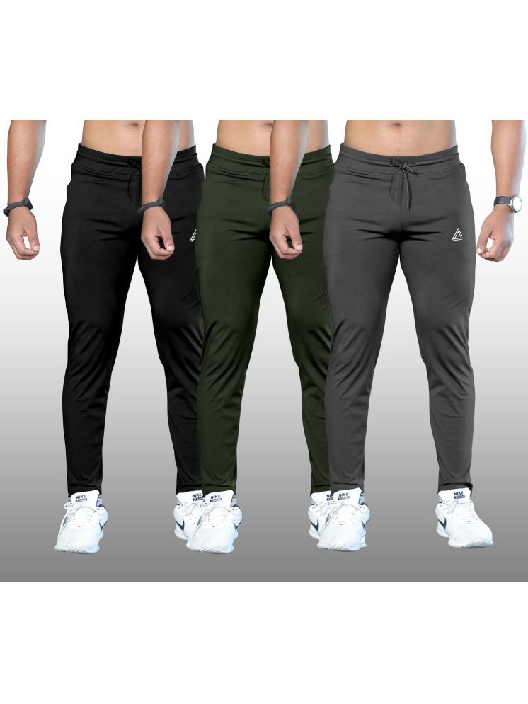     			FTX Charcoal Lycra Men's Trackpants ( Pack of 3 )