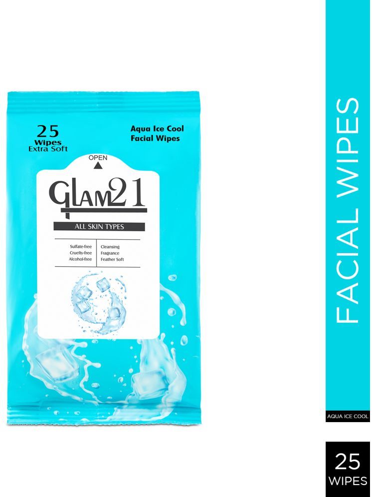     			Glam21 Glam21 Facial Wipes - Aqua Ice- 25pcs Makeup Remover wipes Makeup Remover Wipes 100 g