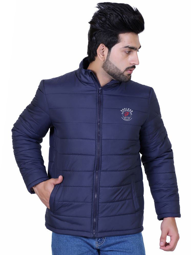     			IF-INDIAN FORT Polyester Men's Quilted & Bomber Jacket - Navy ( Pack of 1 )