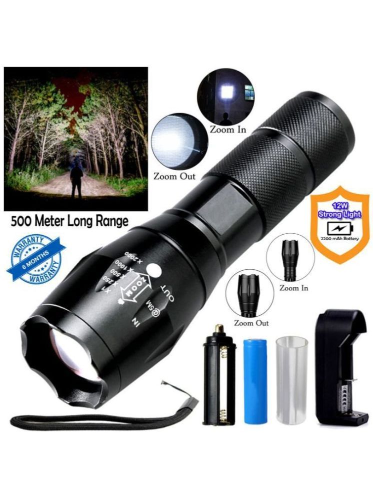     			OLIVE OPS - 12W Rechargeable Flashlight Torch ( Pack of 1 )