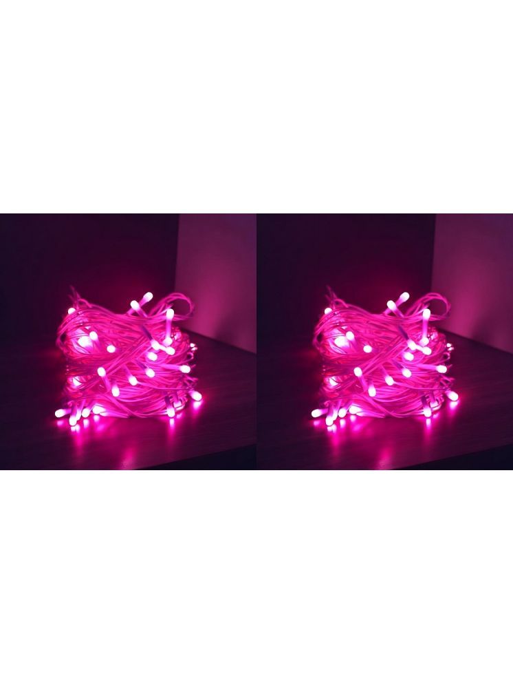     			REIRSON Pink 10Mtr String Light ( Pack of 2 )