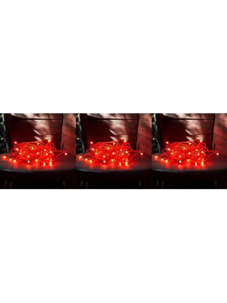     			REIRSON Red 10Mtr String Light ( Pack of 3 )