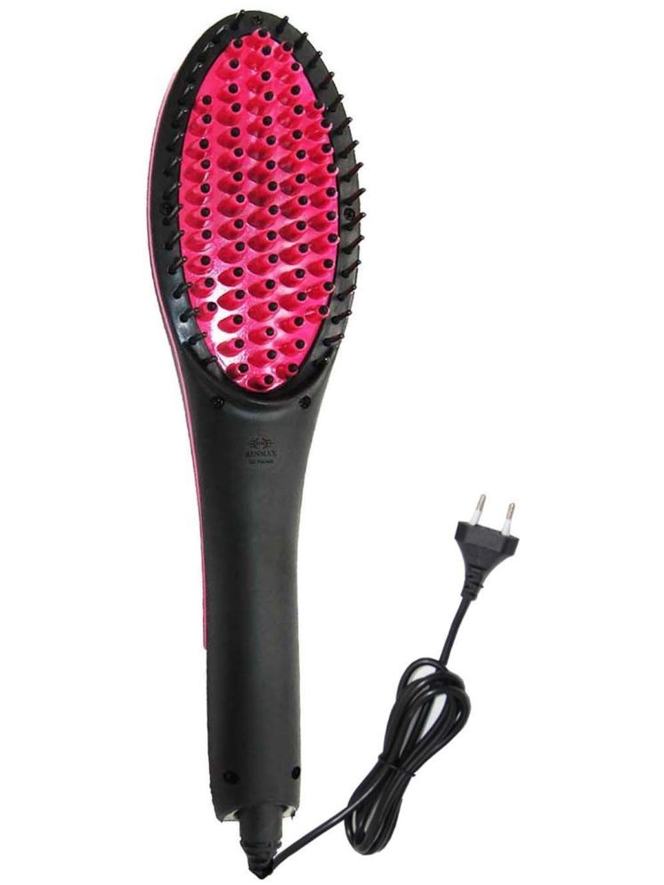     			RENMAX Hot Hair Brush Black Hair Straightener