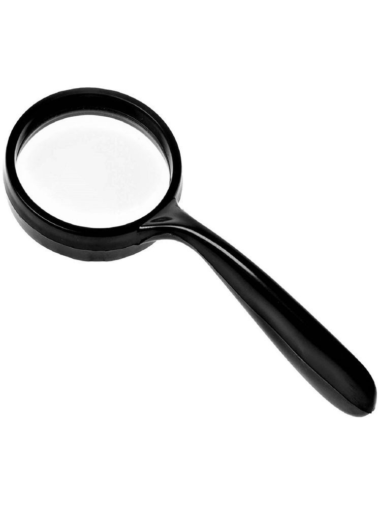     			SAVY 50 mm BLACK Magnifying Glass for Reading, Kids, Students, Artists and Viewing Small Objects Maps High Power Handheld 10x Magnifier Glass Lens