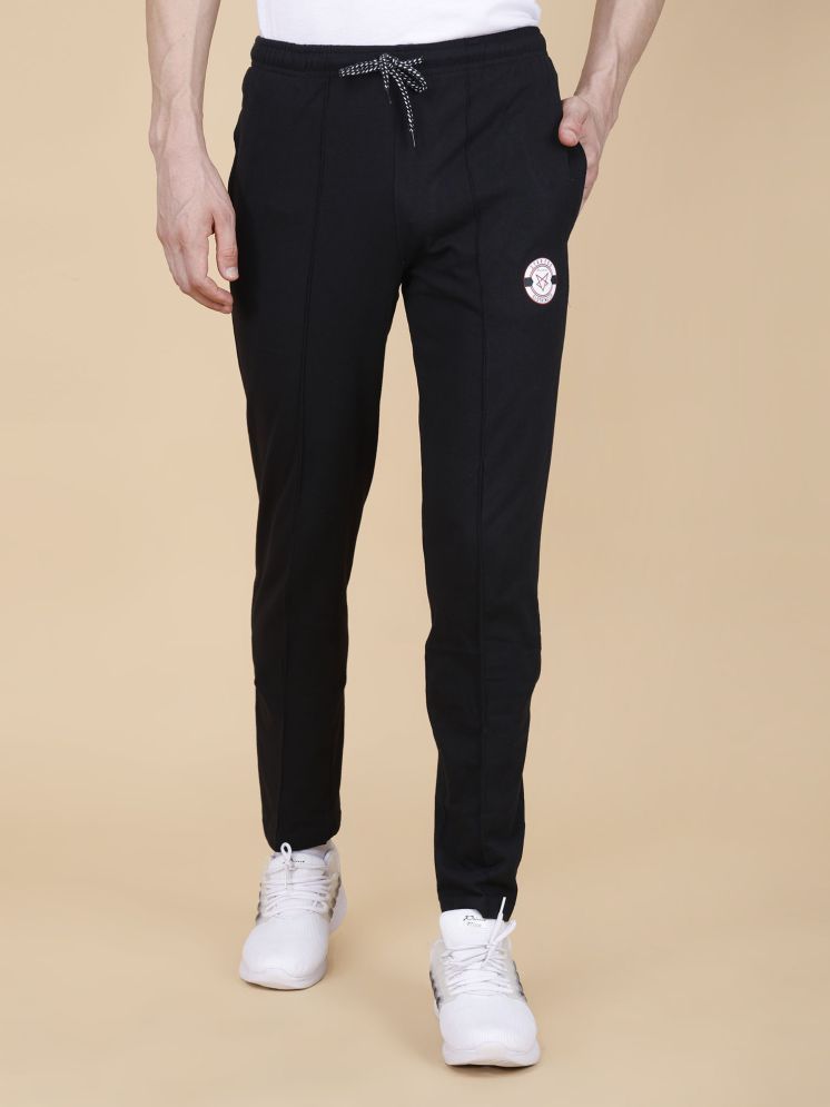     			STARFOX Black Cotton Men's Trackpants ( Pack of 1 )