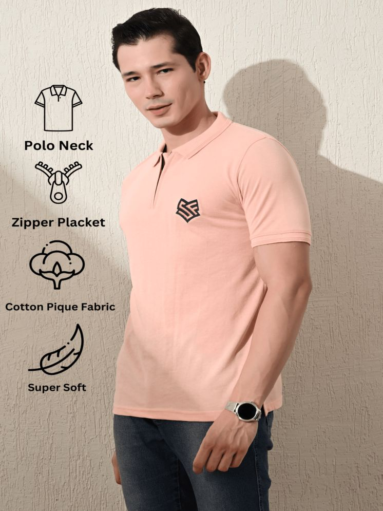     			STARFOX Cotton Regular Fit Solid Half Sleeves Men's Polo T Shirt - Pink ( Pack of 1 )