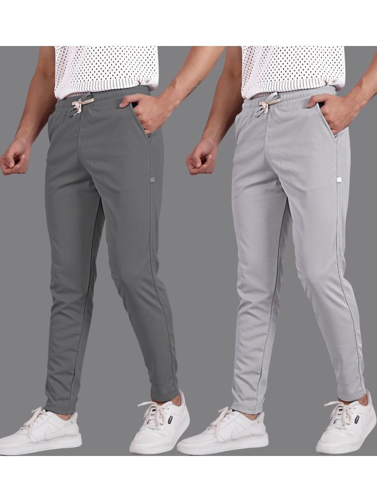     			Septem Multicolor Cotton Blend Men's Sports Trackpants ( Pack of 2 )