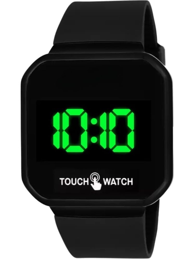     			Svats Black Silicon Digital Men's Watch