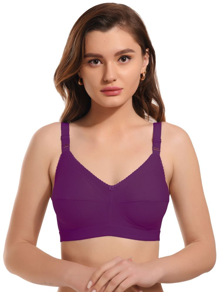     			Viral Girl Pack of 1 Cotton Blend Non Padded Women's Minimizer Bra ( Purple ) MV-DOVE-PURPLE