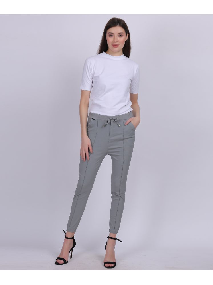     			aumbe Light Grey Polyester Skinny Women's Casual Pants ( Pack of 1 )