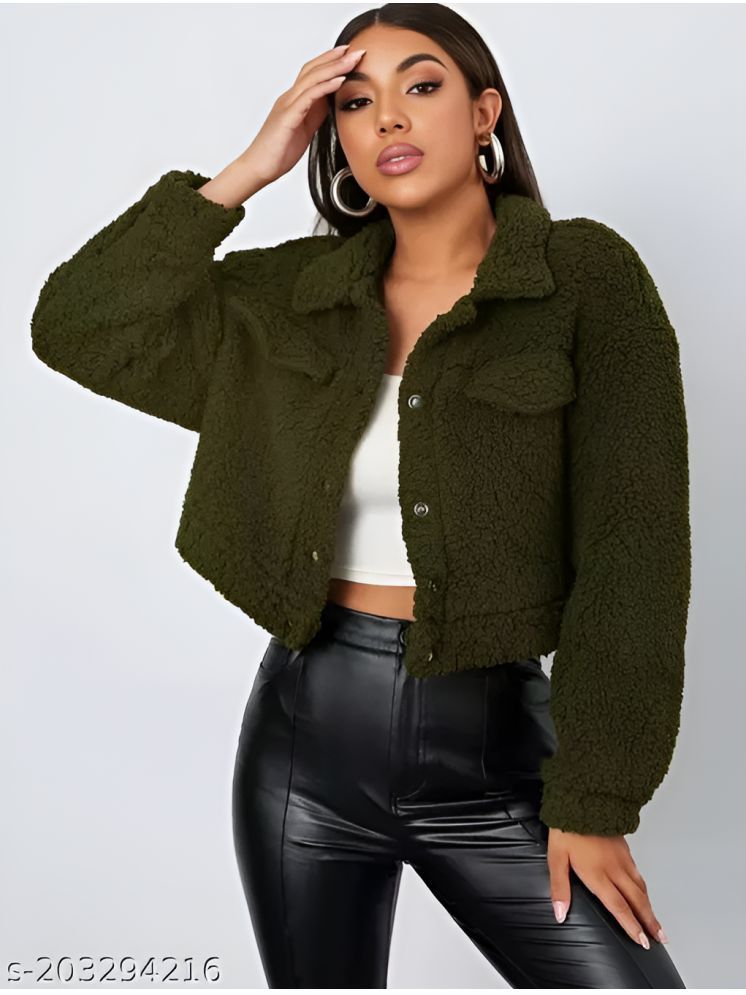     			plusperfaction - Faux Fur Green Jackets