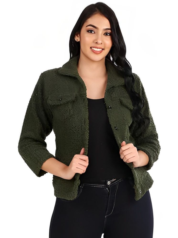     			plusperfaction - Faux Fur Green Jackets