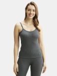 Jockey 2501 Women Super Combed Cotton Thermal Camisole with StayWarm Technology - Charcoal Melange