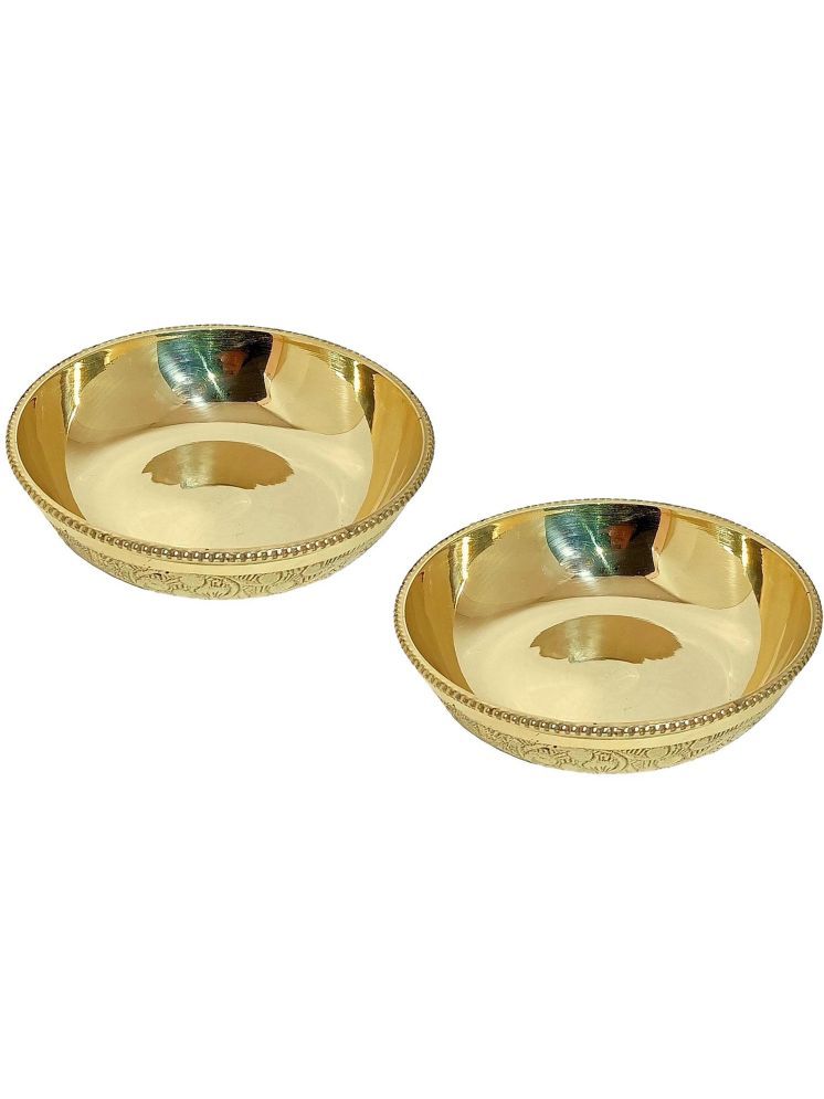     			A & H ENTERPRISES Hand Made Medium Sweet Dish Brass Dessert Bowl 9.5 cm ( Set of 2 ) Brass