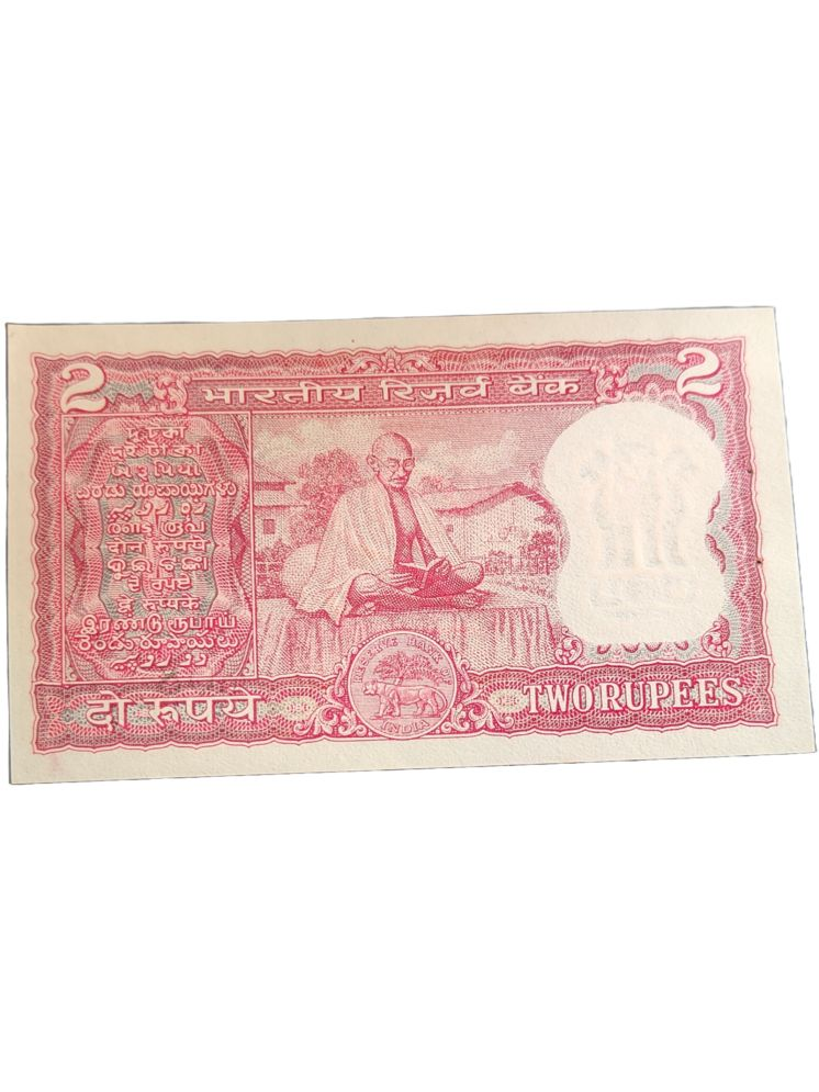     			Extremely Rare GEM UNC 2 Rupees LK Jha Gandhi Commemorative Issue Note