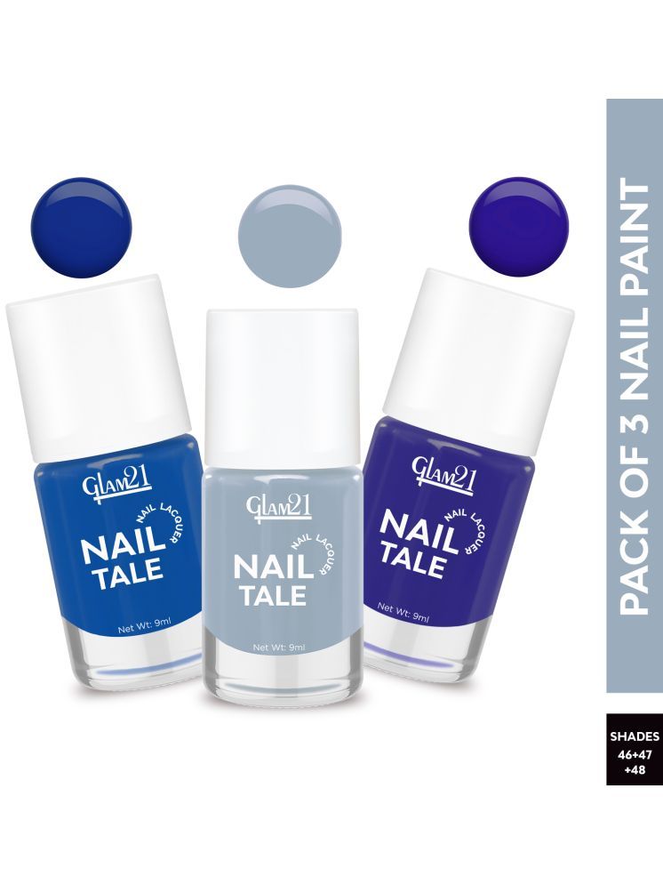     			Glam21 Blue Glossy Nail Polish 27 ( Pack of 3 )