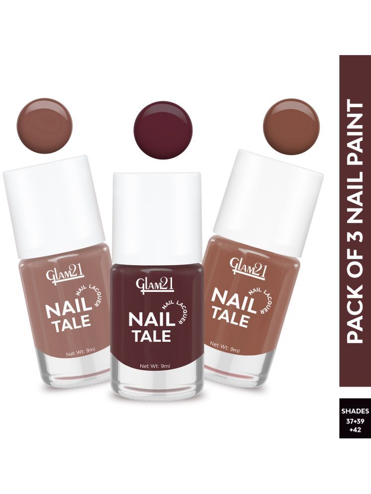     			Glam21 Brown Glossy Nail Polish 27 ( Pack of 3 )