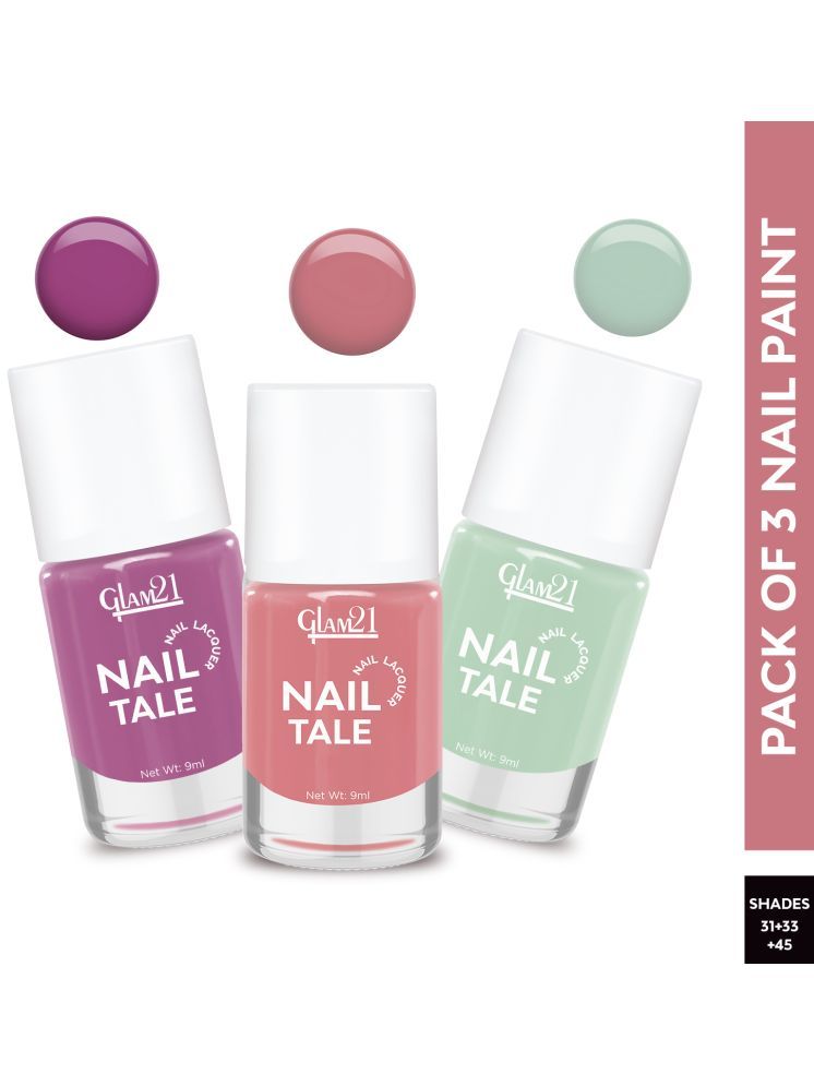     			Glam21 Multi Glossy Nail Polish 27 ( Pack of 3 )