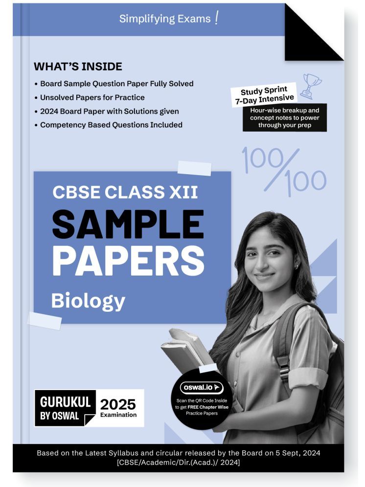     			Gurukul By Oswal Biology Sample Papers for CBSE Class 12 Board Exam 2025 : Fully Solved New SQP 2025, Solved Sample Papers, Unsolved Sample Papers, Bo