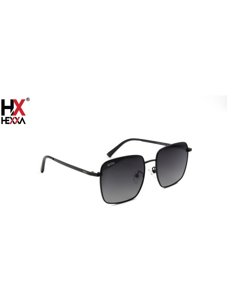     			Hexxa Black Rectangular Sunglasses ( Pack of 1 )