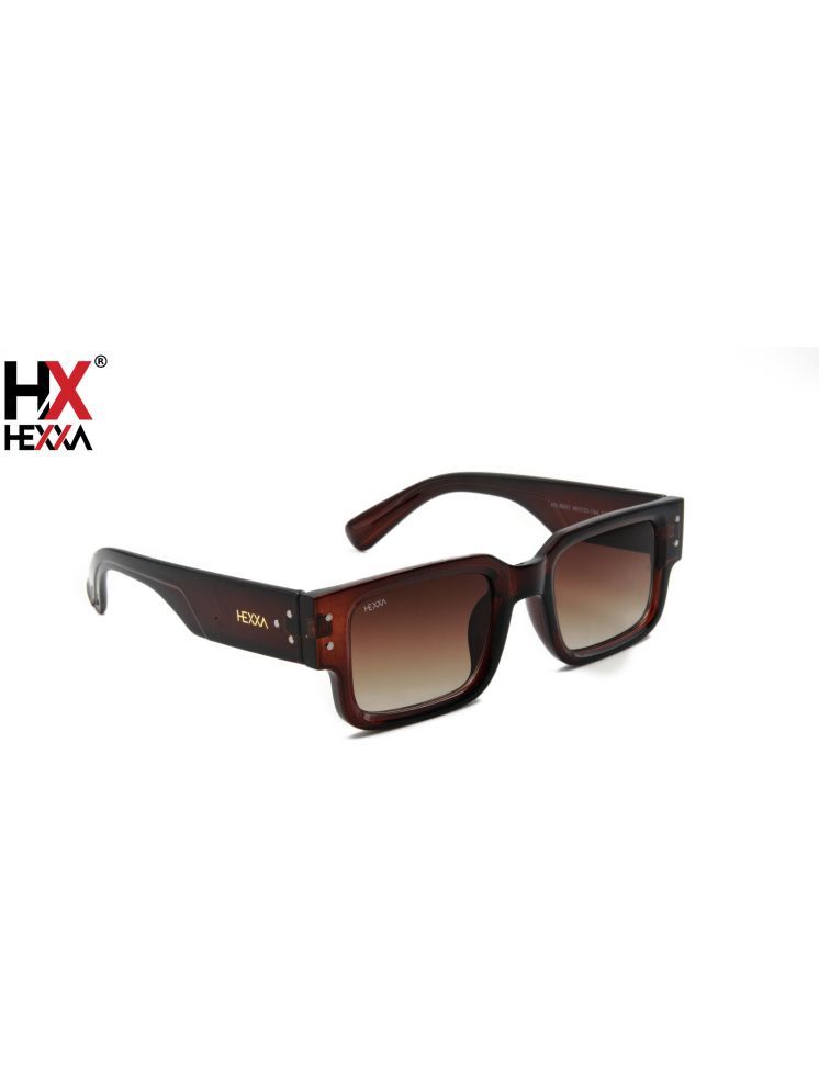     			Hexxa Black Rectangular Sunglasses ( Pack of 1 )