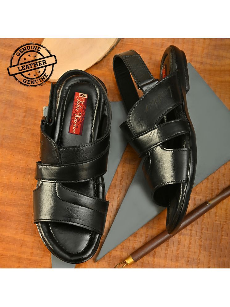     			John Karsun - Black Men's Sandals