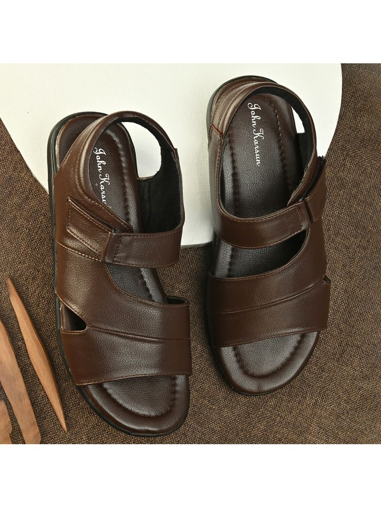     			John Karsun - Brown Men's Sandals