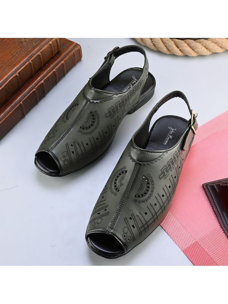     			John Karsun - Olive Men's Sandals