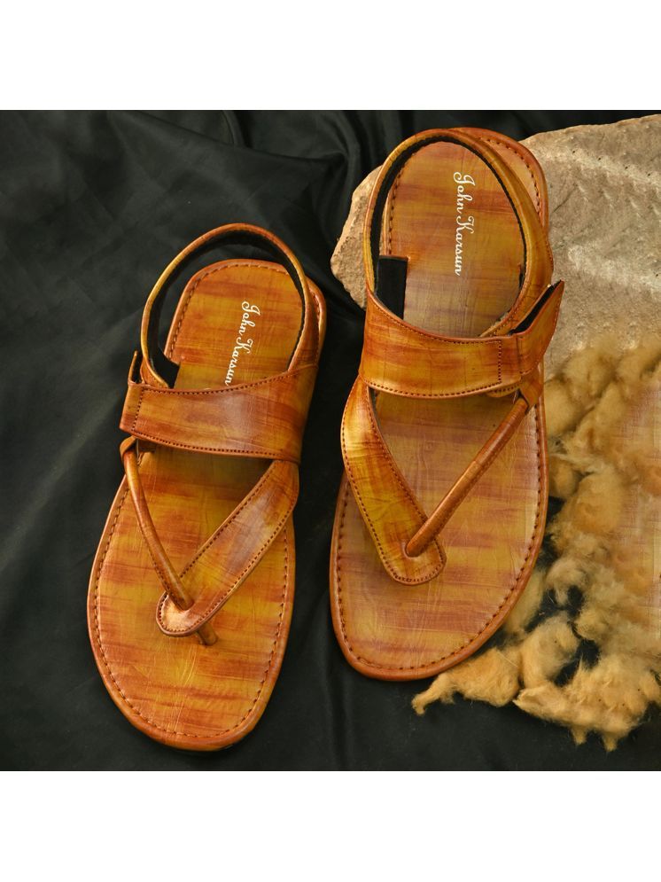     			John Karsun - Tan Men's Sandals