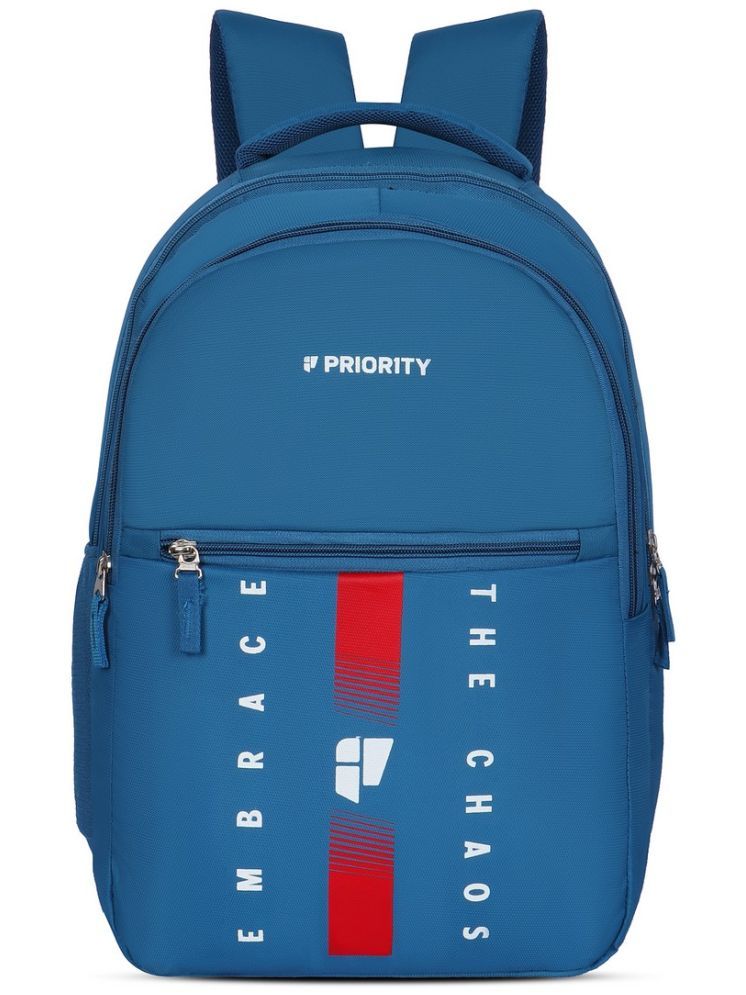     			Priority Blue PU Backpack ( 31 Ltrs )