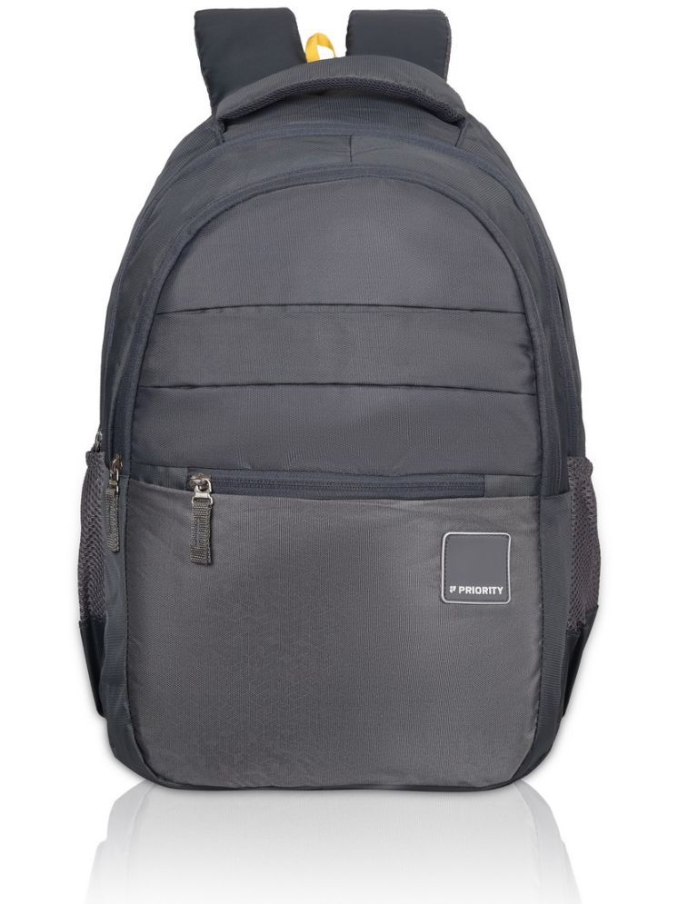     			Priority Dark Grey PU Backpack With Raincover ( 38 Ltrs )